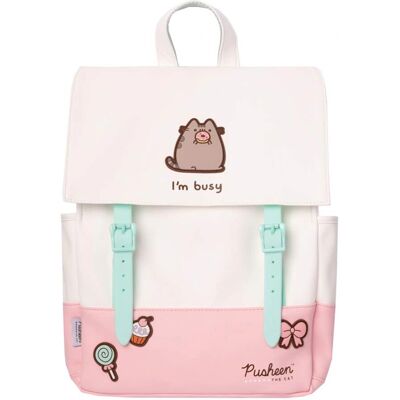 Sac à dos Collection Rose Erik Pusheen - Décontracté, Blanc, 38x30x11cm - Publicité Sac à dos Collection Rose Erik Pusheen - Décontracté, Blanc, 38x30x11cm - Publicité