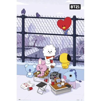 BT21 Poster Dakterras Koja, Van, RJ, Shooky, Mang, Chimmy, Tata - Poster BT21 Poster Dakterras Koja, Van, RJ, Shooky, Mang, Chimmy, Tata - Poster