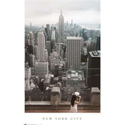 Close Up Poster de la ville de New York Skyline de Manhattan avec Empire State Building - Poster Close Up Poster de la ville de New York Skyline de Manhattan avec Empire State Building - Poster