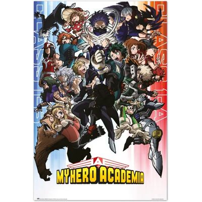 Affiche My Hero Academia Classe 1-A et 1-B - Affiche Affiche My Hero Academia Classe 1-A et 1-B - Affiche