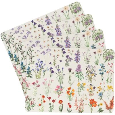 Kokonote Fleurs Sauvages Botaniques 4 Sous-verres - Décoration Intérieure Kokonote Fleurs Sauvages Botaniques 4 Sous-verres - Décoration Intérieure