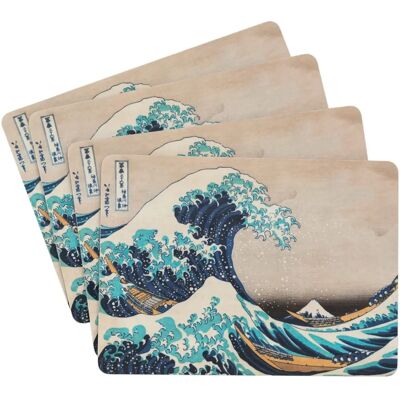 Set 4 Salvamanteles Hokusai Kokonote Set 4 Salvamanteles Hokusai Kokonote