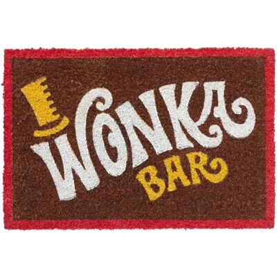 Tapis de porte Willy Wonka - Tapis en fibre de noix de coco, base en PVC antidérapante, design sous licence Tapis de porte Willy Wonka - Tapis en fibre de noix de coco, base en PVC antidérapante, design sous licence