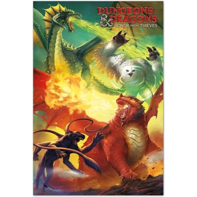 Affiche Dungeons & Dragons Honor Among Thieves Monsters - 91,5x61 cm - Publicité Affiche Dungeons & Dragons Honor Among Thieves Monsters - 91,5x61 cm - Publicité