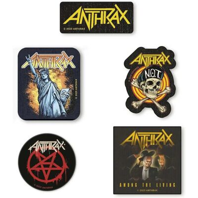 Conjunto de 3 parches Anthrax - Multicolor - Talla única Conjunto de 3 parches Anthrax - Multicolor - Talla única