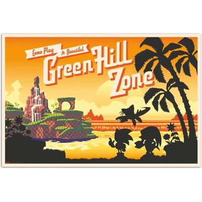 Grupo Erik Sonic Green Hill Zone Poster - 91,5x61cm - Gelicenseerde Poster Grupo Erik Sonic Green Hill Zone Poster - 91,5x61cm - Gelicenseerde Poster