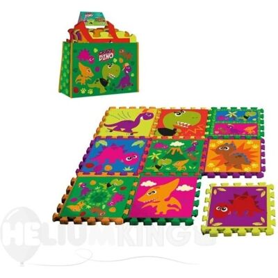 Euroswan - KL11171 - Crazy Dino 9 pieces Multicolor - Puzzle podložka Euroswan - KL11171 - Crazy Dino 9 pieces Multicolor - Puzzle podložka