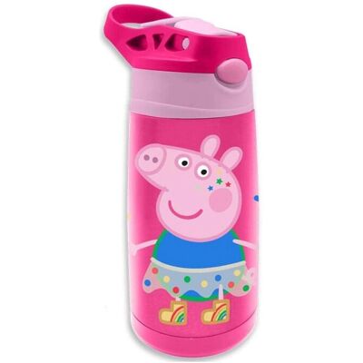 Kids Euroswan Różowa Peppa Pig Butelka ze Stali 400ml - Butelka Kids Euroswan Różowa Peppa Pig Butelka ze Stali 400ml - Butelka