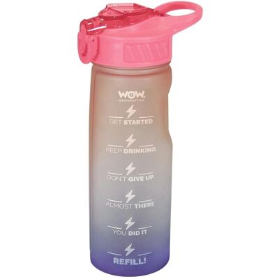 Sticla de apă WOW Generation - 500ml, Sticlă motivațională, Anti-scurgere Sticla de apă WOW Generation - 500ml, Sticlă motivațională, Anti-scurgere
