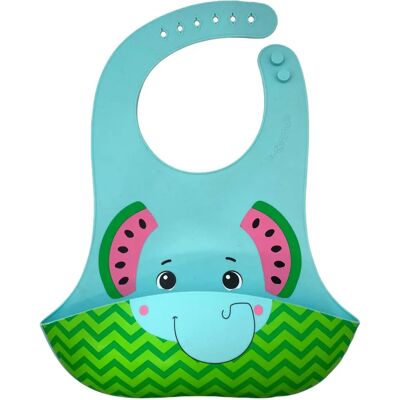 Euro Kids Blauer Silikon Baby Lätzchen - Babylatz für Selbstfütterung Euro Kids Blauer Silikon Baby Lätzchen - Babylatz für Selbstfütterung