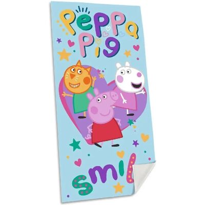 Peppa Pig Katoenen Strandlaken - 140x70cm - Zacht & Gelicentieerd Peppa Pig Katoenen Strandlaken - 140x70cm - Zacht & Gelicentieerd
