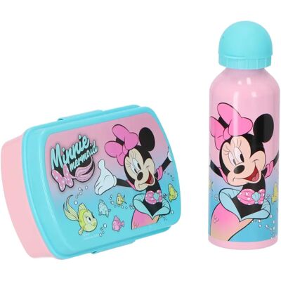 Set Déjeuner Disney Minnie - Boîte à Sandwich et Bouteille en Aluminium 500ml Set Déjeuner Disney Minnie - Boîte à Sandwich et Bouteille en Aluminium 500ml