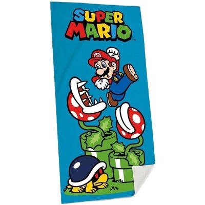 Toalha de Praia de Algodão Super Mario Bros da Nintendo - Toalha de Praia Toalha de Praia de Algodão Super Mario Bros da Nintendo - Toalha de Praia