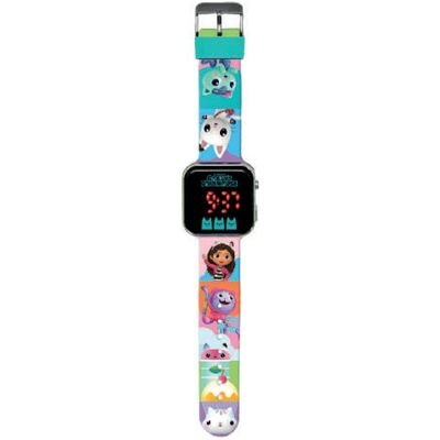Montre LED Gabby's Dollhouse pour Enfants - Violet - Produit Officiel - Publicité Montre LED Gabby's Dollhouse pour Enfants - Violet - Produit Officiel - Publicité