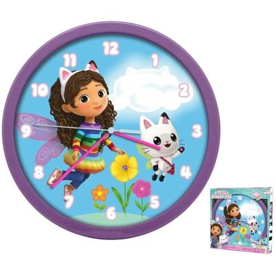Gabby's Dollhouse - Wanduhr - Lila - Kinderzimmerdeko Gabby's Dollhouse - Wanduhr - Lila - Kinderzimmerdeko