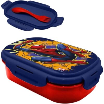 Marvel Kids Spider-Man Brotdose mit Besteckset - 2 Fächer Marvel Kids Spider-Man Brotdose mit Besteckset - 2 Fächer