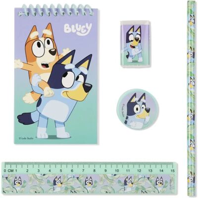 Ensemble Scolaire Bluey - 5 Pièces - Publicité Ensemble Scolaire Bluey - 5 Pièces - Publicité