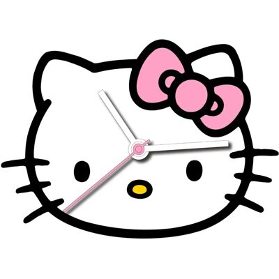 Orologio a Parete Hello Kitty - Decorazione MDF per Bambini Orologio a Parete Hello Kitty - Decorazione MDF per Bambini