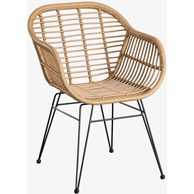 Sklum Zole Schwarzer Synthetischer Rattan Esstischstuhl - Esstischstuhl Sklum Zole Schwarzer Synthetischer Rattan Esstischstuhl - Esstischstuhl