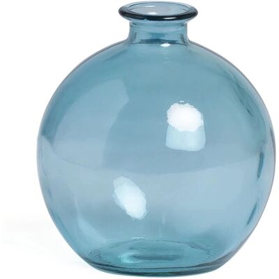 Vaso in Vetro Riciclato Kimma - Blu - Stile Vintage Vaso in Vetro Riciclato Kimma - Blu - Stile Vintage