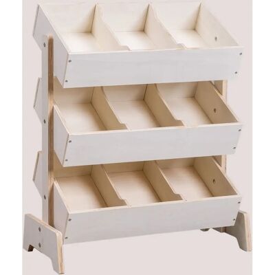 Sklum Yerai Kids Organizer in Legno Naturale - Mobili di Conservazione dei Giocattoli Sklum Yerai Kids Organizer in Legno Naturale - Mobili di Conservazione dei Giocattoli