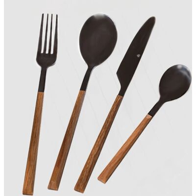 SKLUM Priya Schwarzes Besteckset - 16 Teile SKLUM Priya Schwarzes Besteckset - 16 Teile