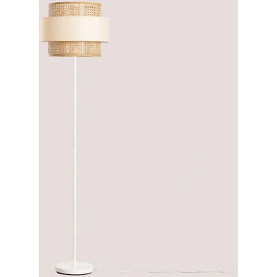 SKLUM Beigefarben Stehlampe aus Rattan - Moderner Vintage Stil SKLUM Beigefarben Stehlampe aus Rattan - Moderner Vintage Stil