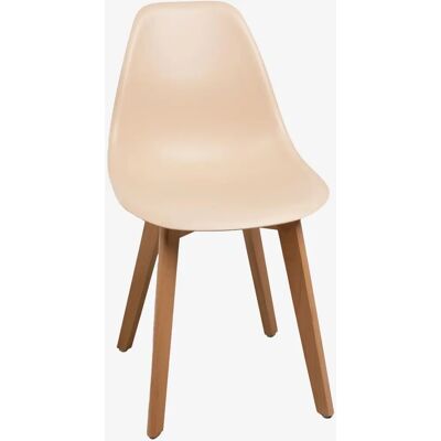 Sklum Nordic Braun Kunststoff Esszimmerstuhl-Set Sklum Nordic Braun Kunststoff Esszimmerstuhl-Set