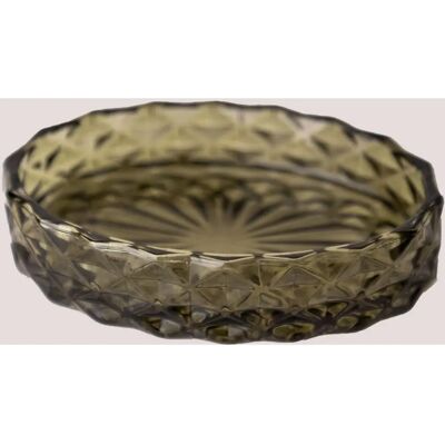 SKLUM Olivgrünes Glas Seifenschale - Vintage Badezimmerzubehör SKLUM Olivgrünes Glas Seifenschale - Vintage Badezimmerzubehör