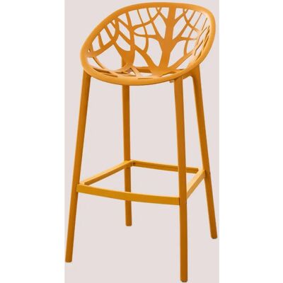 Taburete Alto Ores Mostarda - Diseño ergonómico en polipropileno Taburete Alto Ores Mostarda - Diseño ergonómico en polipropileno