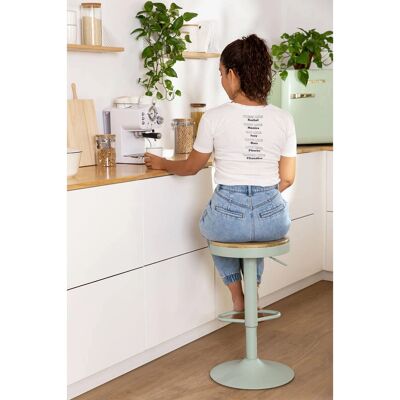 SKLUM Verstellbarer Stahl- und Ulmenholz-Hocker - Industrieller Stil - 57,5-78cm SKLUM Verstellbarer Stahl- und Ulmenholz-Hocker - Industrieller Stil - 57,5-78cm