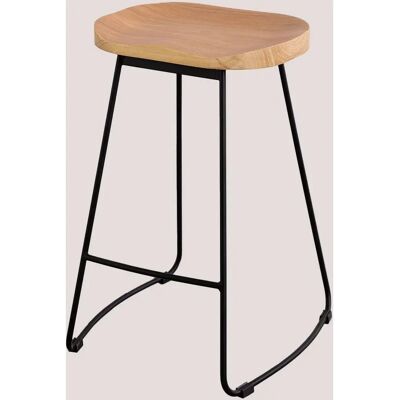 Tabouret Ajustable en Acier et Bois d'orme - 65cm - Style Industriel - Publicité Tabouret Ajustable en Acier et Bois d'orme - 65cm - Style Industriel - Publicité