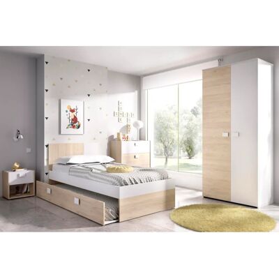 DEKIT Dina Pack 6 - Finish Blanco/Natural - Schlafzimmer-Set DEKIT Dina Pack 6 - Finish Blanco/Natural - Schlafzimmer-Set