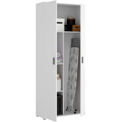 Armario Multiusos Blanco de Mobimarket con 2 Puertas - 190x78x35 cm Armario Multiusos Blanco de Mobimarket con 2 Puertas - 190x78x35 cm