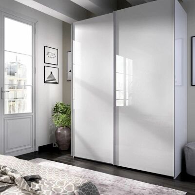 DEKIT Armario Corredera Blanco 150cm - Diseño Ahorro Espacio DEKIT Armario Corredera Blanco 150cm - Diseño Ahorro Espacio