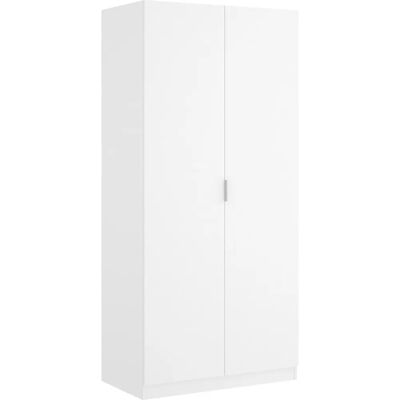 DEKIT Armario de 2 Puertas Blanco - Ahorra Espacio y Duradero DEKIT Armario de 2 Puertas Blanco - Ahorra Espacio y Duradero