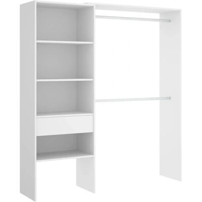 DEKIT Armario Vestidor Blanco - Modelo Suit, 187x160x40 cm DEKIT Armario Vestidor Blanco - Modelo Suit, 187x160x40 cm