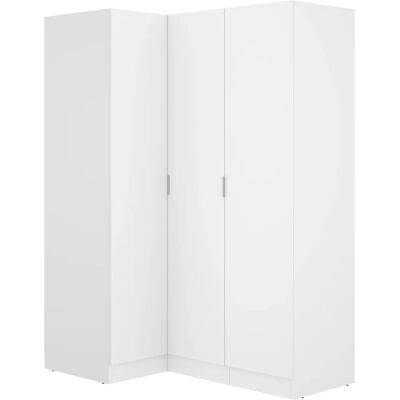 Vente-unique Listowel Corner Wardrobe - White - Space-saving Design Vente-unique Listowel Corner Wardrobe - White - Space-saving Design
