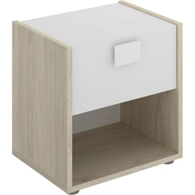 Table de Nuit Dina - Blanc Naturel - 42x40x33 cm - Table de nuit - Publicité Table de Nuit Dina - Blanc Naturel - 42x40x33 cm - Table de nuit - Publicité