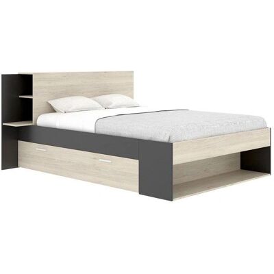 Vente-unique Beige Stauraumbett - Bett Vente-unique Beige Stauraumbett - Bett