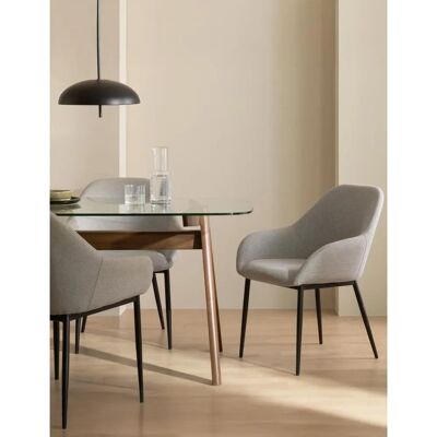 KENAY HOME Vega - Grau - Schwarze Beine - Stuhl KENAY HOME Vega - Grau - Schwarze Beine - Stuhl