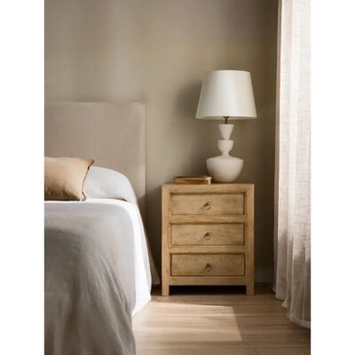 Kenay - Mesita de noche rústica - Madera de mango natural - Mesita de noche Kenay - Mesita de noche rústica - Madera de mango natural - Mesita de noche