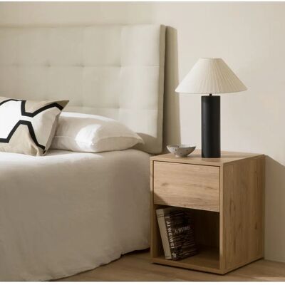 Kenay Home Mesita de noche natural - Hegas con cajón Kenay Home Mesita de noche natural - Hegas con cajón