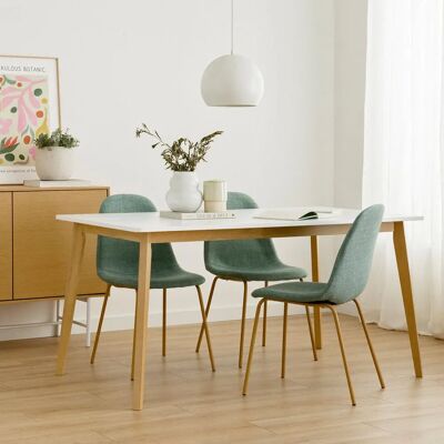 Mesa de comedor rectangular natural de Kenay - Mesa para comer Mesa de comedor rectangular natural de Kenay - Mesa para comer