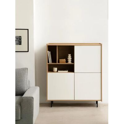 Kenay Nadine Sideboard - Natur, Weiß - 138x120x41 cm Kenay Nadine Sideboard - Natur, Weiß - 138x120x41 cm