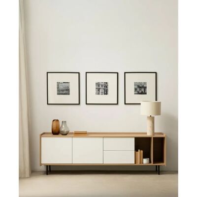 Kenay Home - Nadine - Blanco - Natural - TV stand Kenay Home - Nadine - Blanco - Natural - TV stand