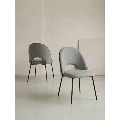 Kenay - Vilna - Gris - Bord noir - Dining chair - Publicité Kenay - Vilna - Gris - Bord noir - Dining chair - Publicité