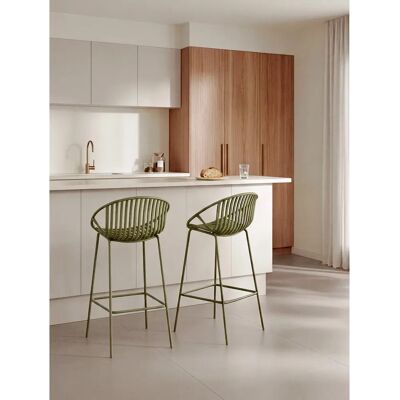 Kenay Taburete Barow Verde - Asiento y Respaldo Kenay Taburete Barow Verde - Asiento y Respaldo