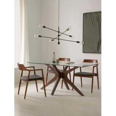 Moore - Cristal 160 - 160 cm - Mesa de comedor Moore - Cristal 160 - 160 cm - Mesa de comedor