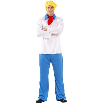 Costume officiel Scooby Doo Funiglobal Fred pour hommes - Costumes d'Halloween et fêtes - Publicité Costume officiel Scooby Doo Funiglobal Fred pour hommes - Costumes d'Halloween et fêtes - Publicité